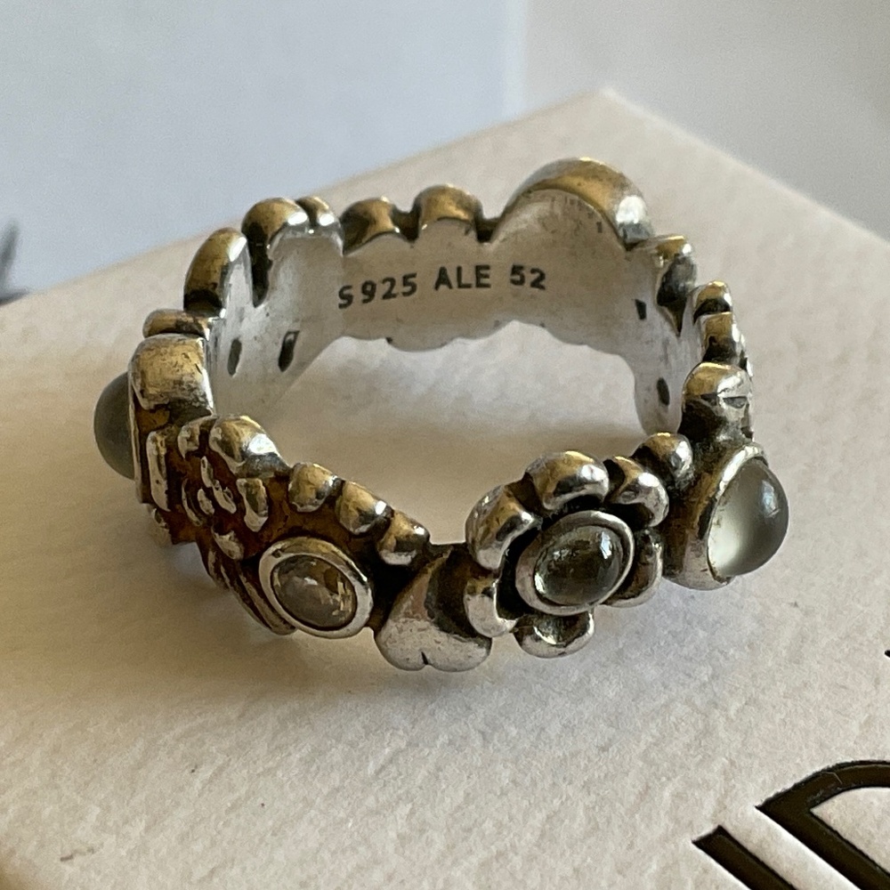 Pandora Silver Floral Ring
